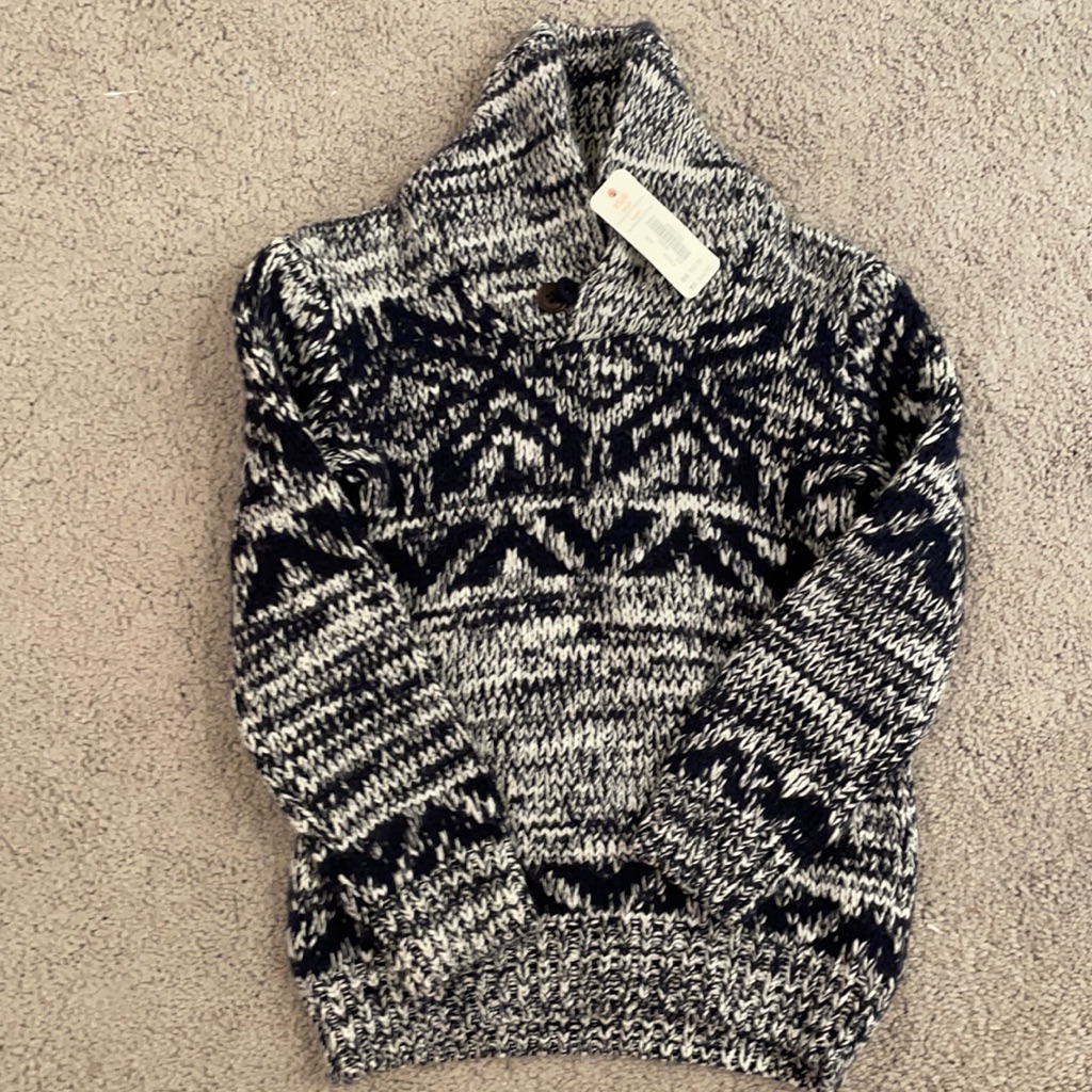 Navy Blue And White Gymboree Soft Sweater. Brand New With Tags! Just Adorable!
